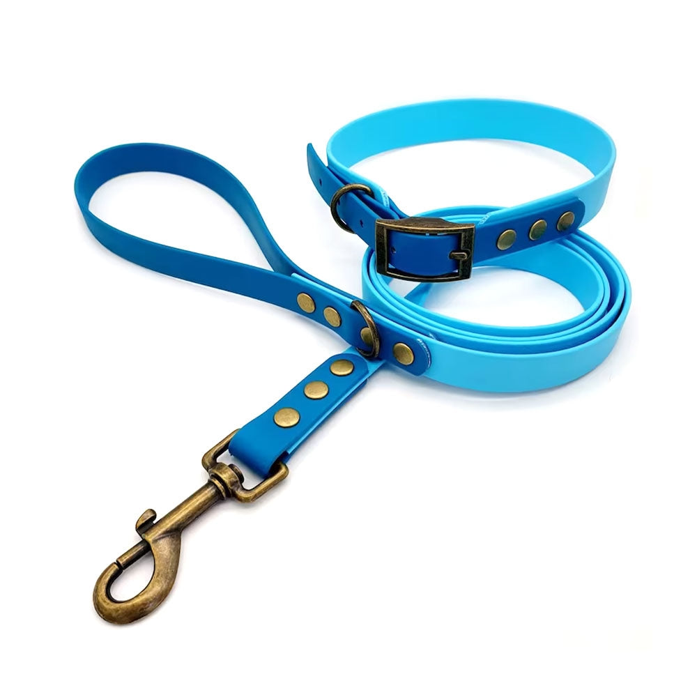 Navy / Sky Blue - Leash & Collar Set